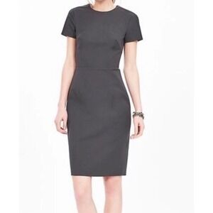 Banana Republic Black Career Cocktail Party Fitted Tailored Sheath‎ Dress 12 NWT